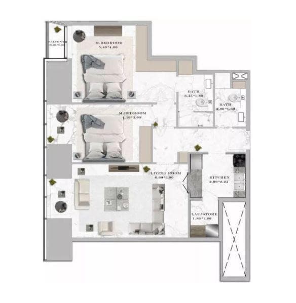 TOP FLOOR | GOLF AND EMIRATES CITY VIEW | Luxury Living 4